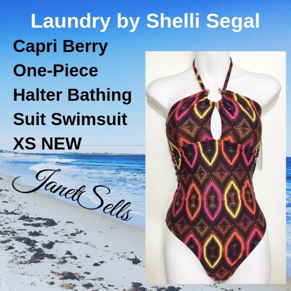 Laundry Shelli Segal XS Capri Berry Bathing Suit One-Piece